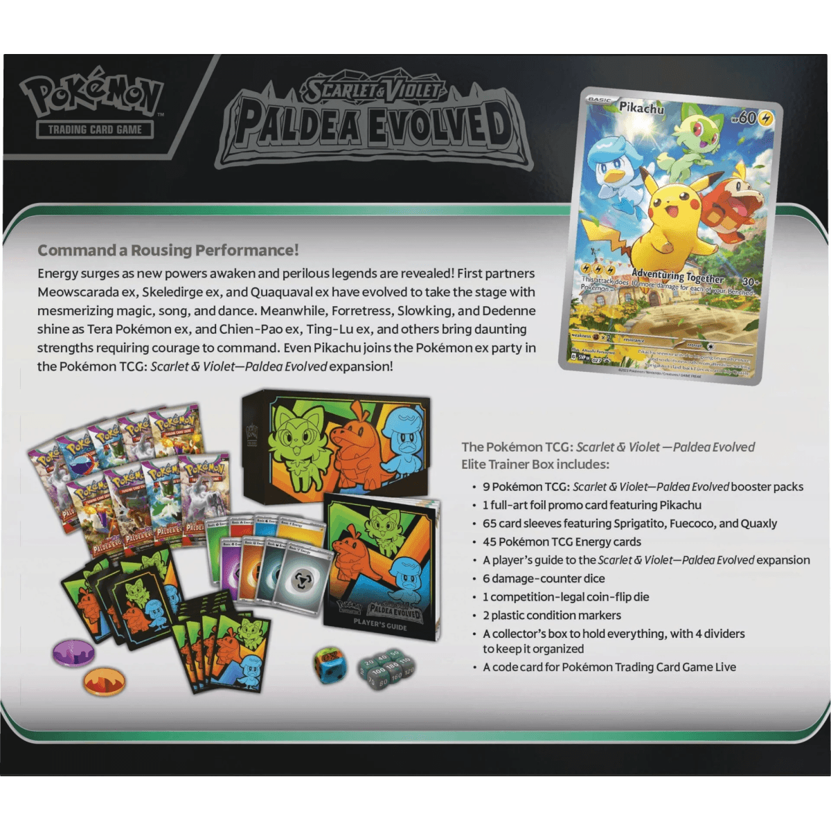 Pokemon TCG - Scarlet & Violet - Paldea Evolved Elite Trainer Box